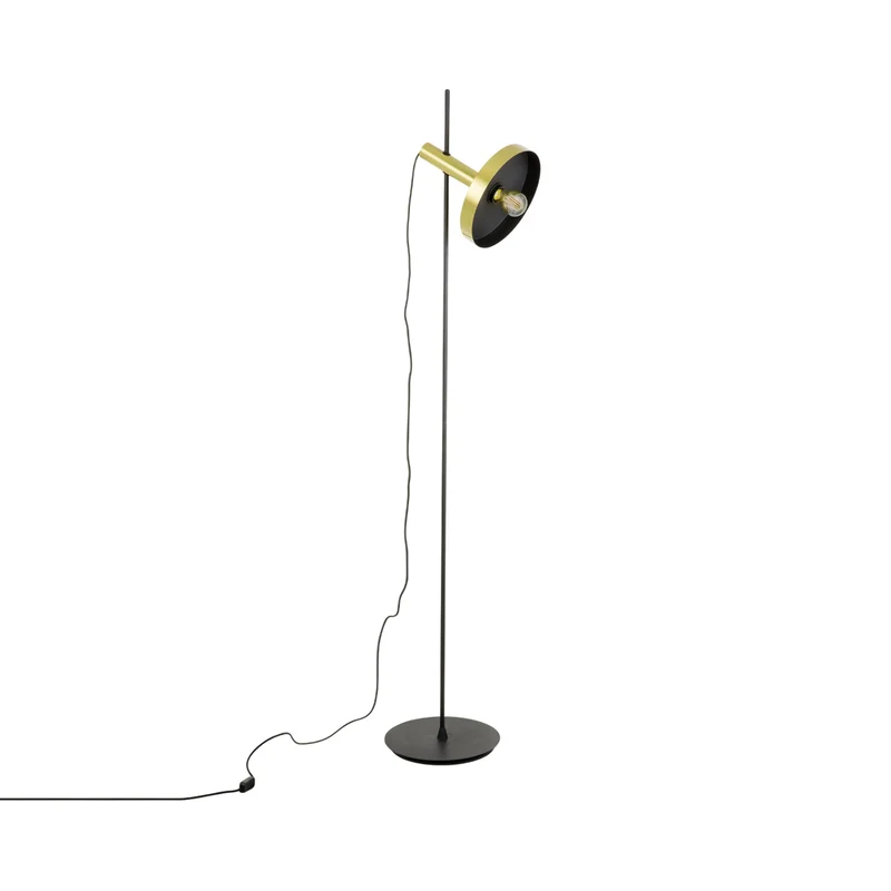 Whizz Floor Lamp Satin Gold/Black