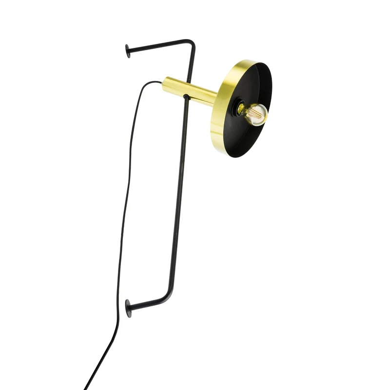 Whizz Wall Light Satin Gold/Black