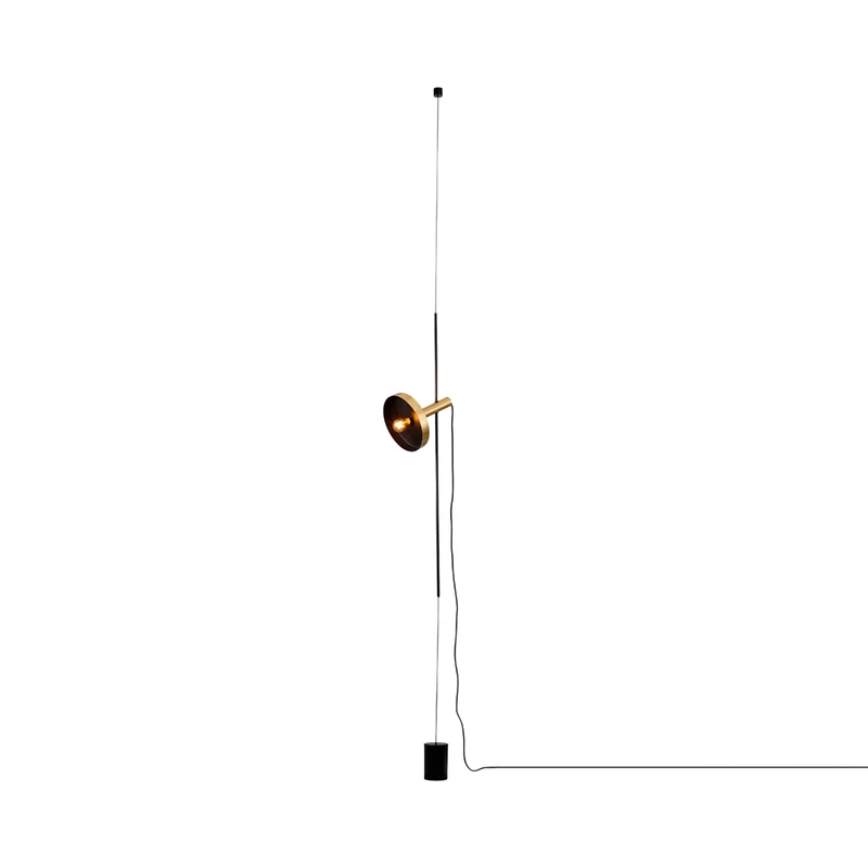 Whizz Pendant Floor Lamp Satin Gold/Black
