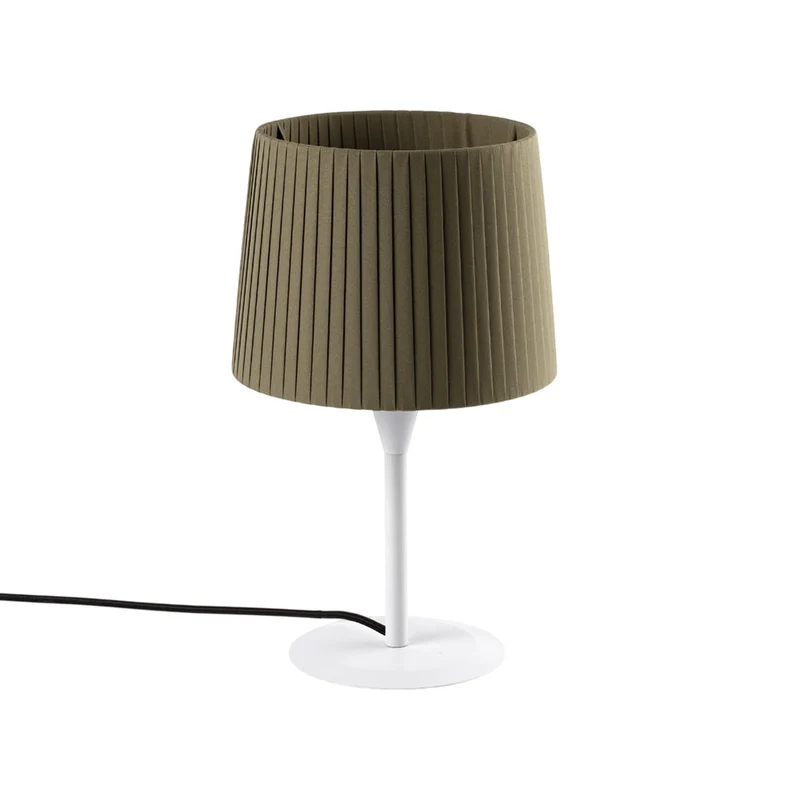 Samba Table Lamp Matt White / Green / 8.5-Inch