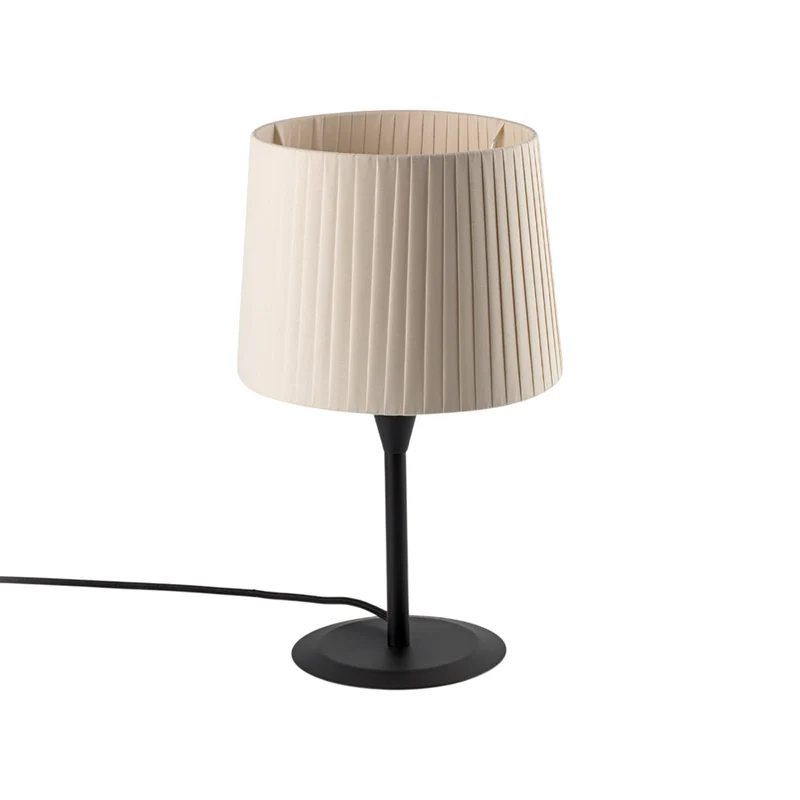 Samba Table Lamp Matt Black / Beige / 8.5-Inch