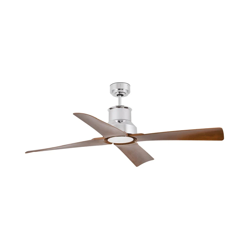 Winche Ceiling Fan Chrome/Brown / Integrated LED
