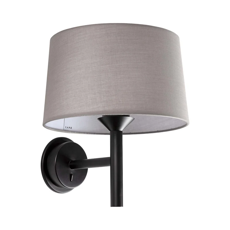 Windsor Wall Light Matt Black / Grey