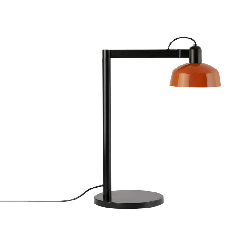 Tatawin Table Lamp Gloss Reddish Orange / Steel
