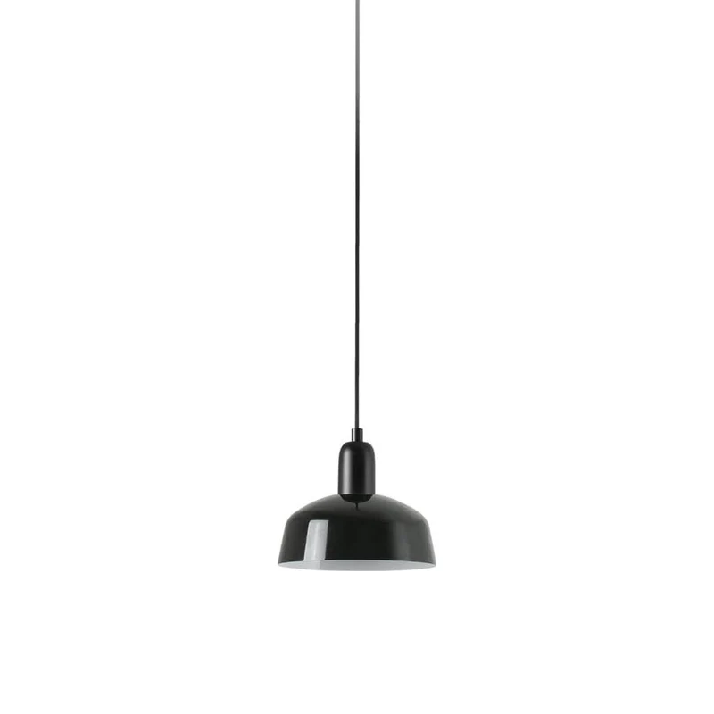 Tatawin Pendant Light Gloss Black / Steel / 7-Inch