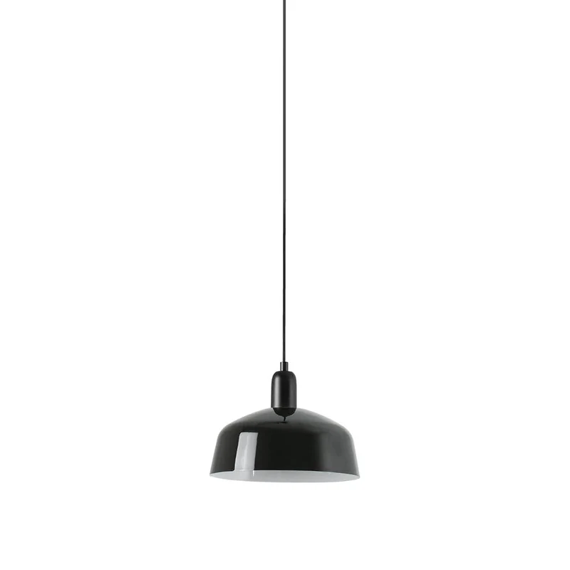 Tatawin Pendant Light Gloss Black / Steel / 10-Inch