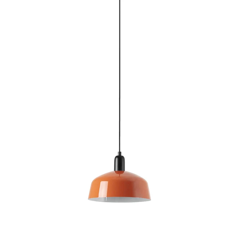 Tatawin Pendant Light Gloss Reddish Orange / Steel / 10-Inch