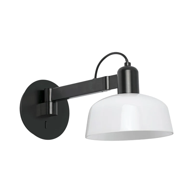 Tatawin Arm Wall Light Gloss White / Steel