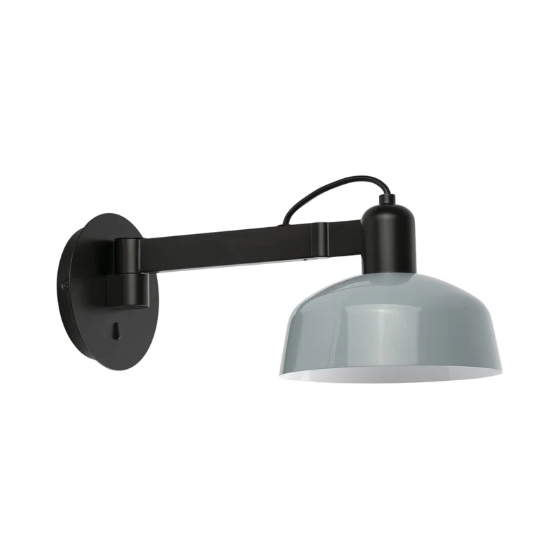 Tatawin Arm Wall Light Gloss Grayish Blue / Steel