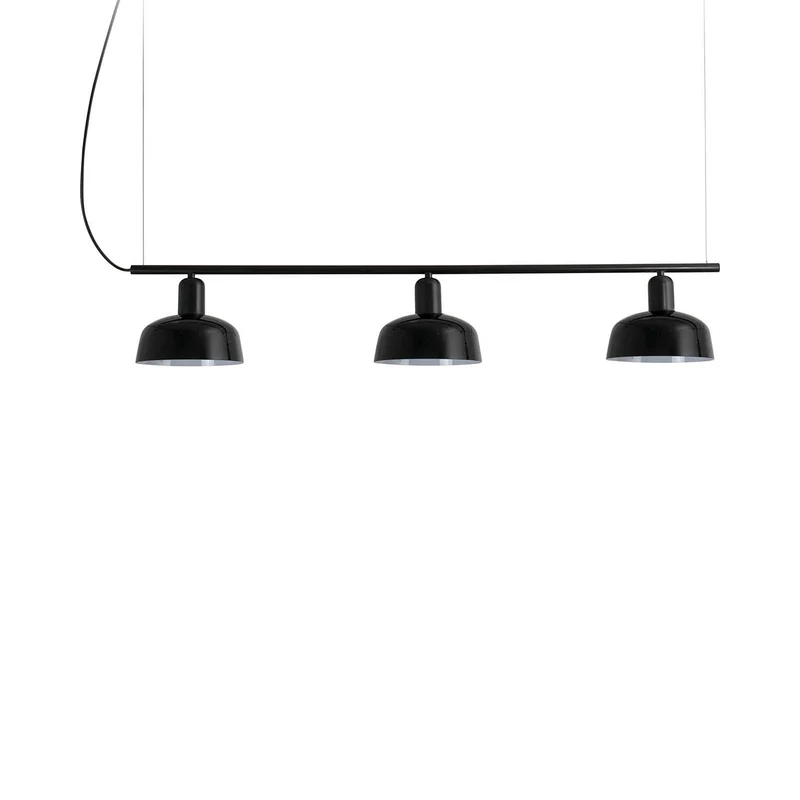 Tatawin Linear Pendant Light Gloss Black / Glass / 7-Inch