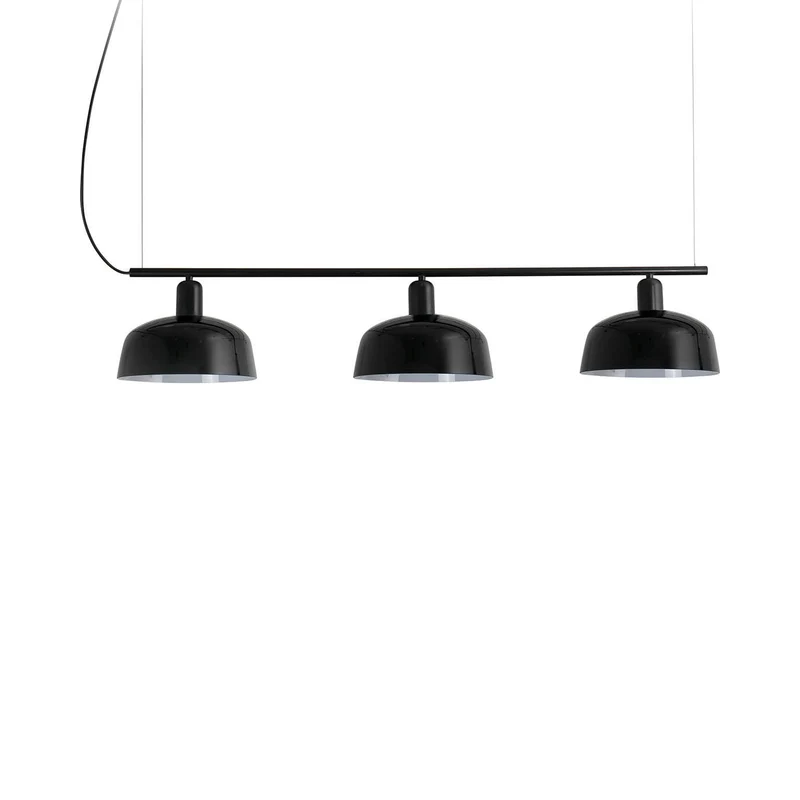 Tatawin Linear Pendant Light Gloss Black / Glass / 10-Inch