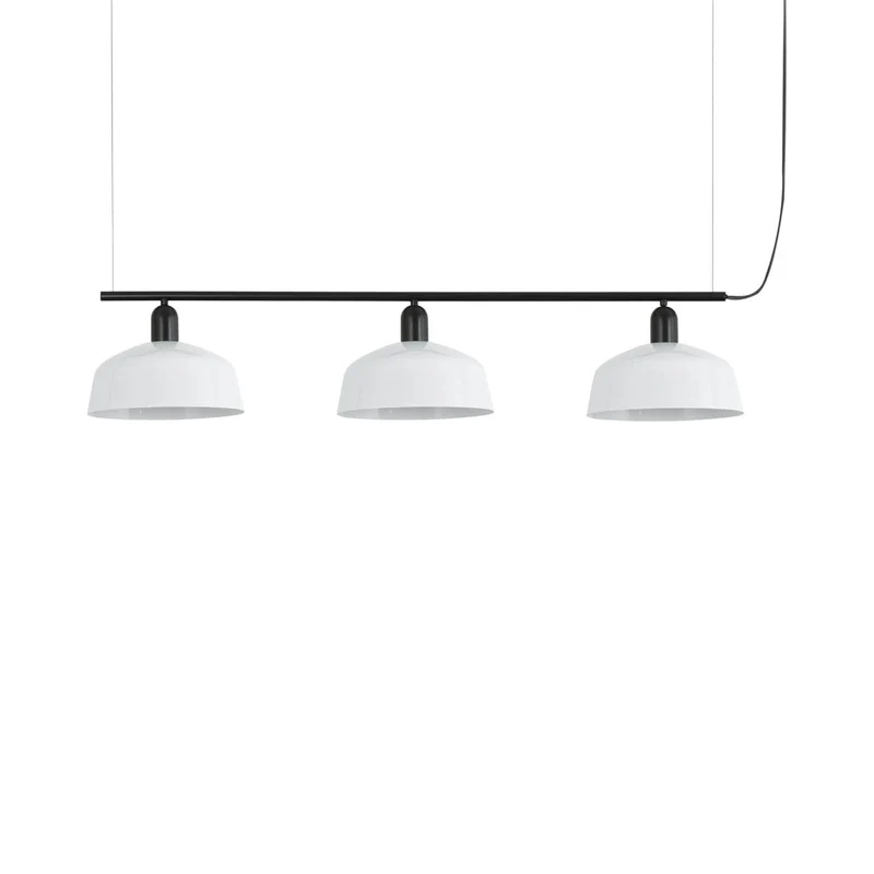 Tatawin Linear Pendant Light Gloss White / Steel / 10-Inch