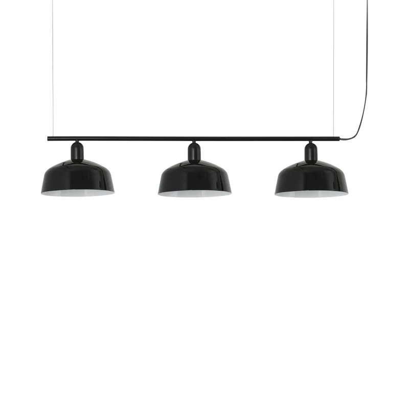 Tatawin Linear Pendant Light Gloss Black / Steel / 10-Inch