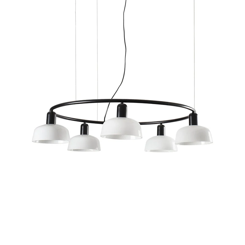 Tatawin Circular Pendant Light Opal / Glass / 7-Inch