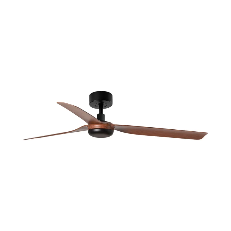 Punt Ceiling Fan Matt Black / Walnut / Without Light