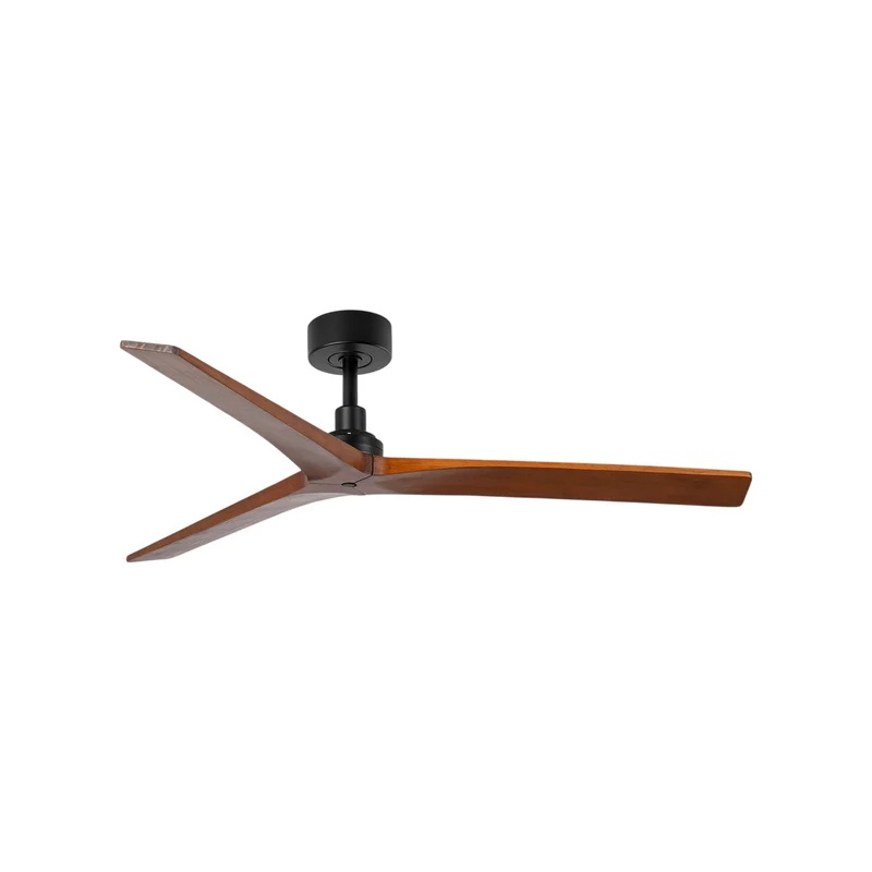 Klim Ceiling Fan Matt Black/Dark Walnut / Medium / Without Light