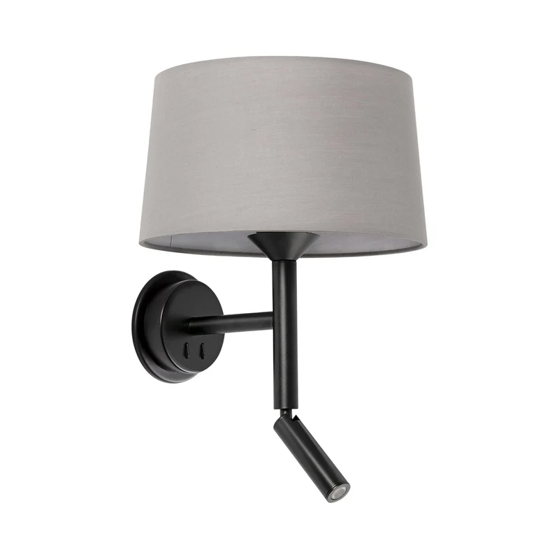 Windsor Reader Wall Light Matt Black / Grey