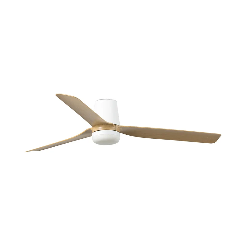 Punt Tub Ceiling Fan Matt White / Maple / With Light