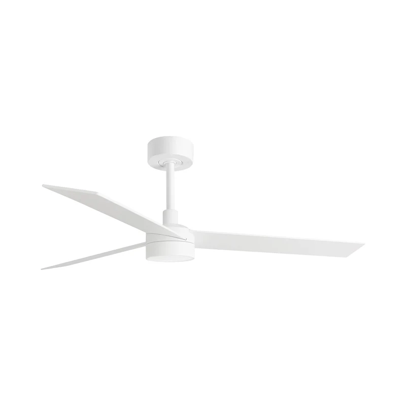 Rudder Ceiling Fan Matt White / With Light
