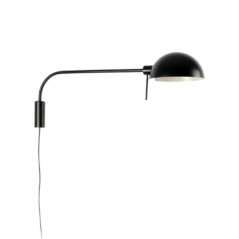 Dominica Arm Wall Light Black / 34.88-Inch