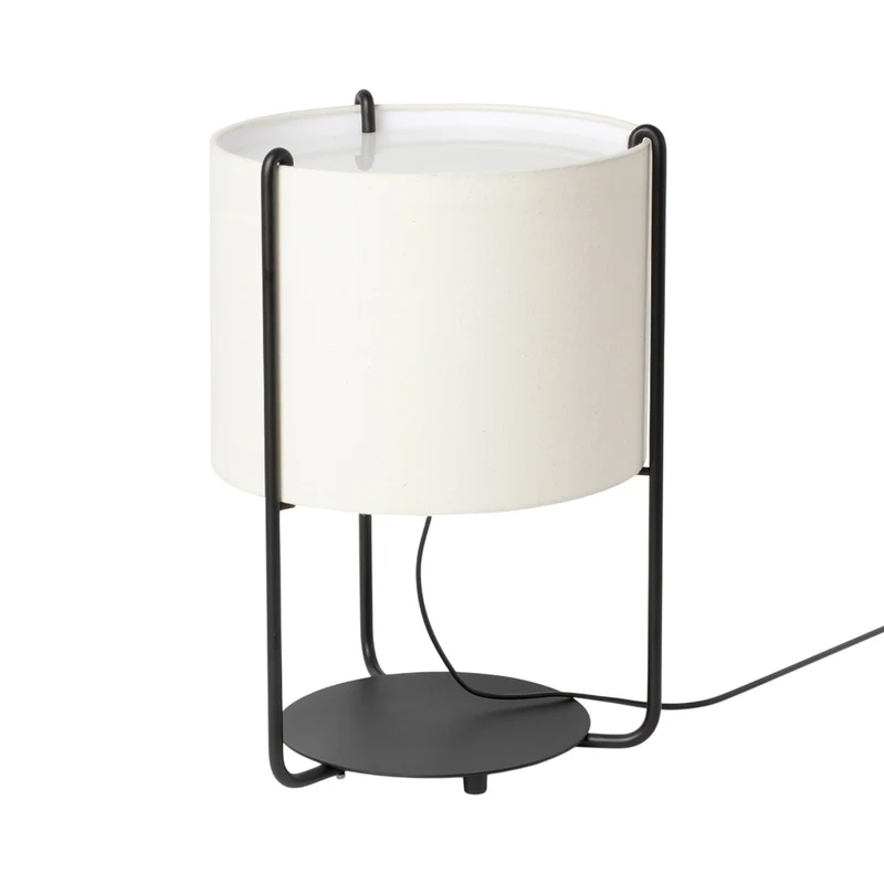 Drum Table Lamp Beige