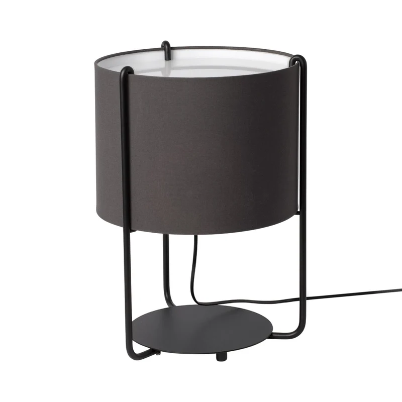 Drum Table Lamp Dark Grey