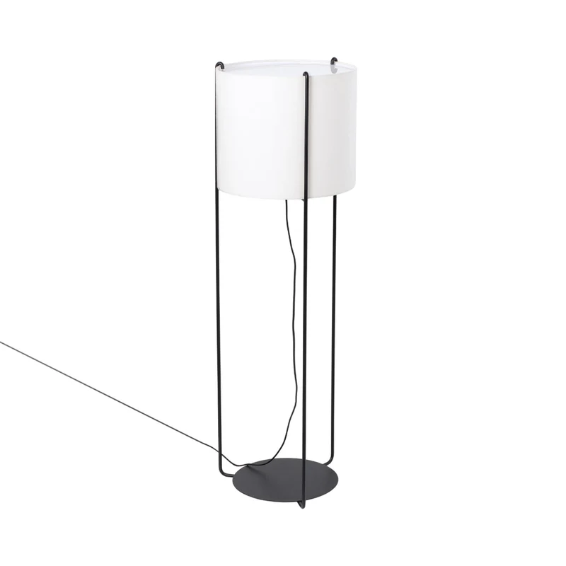 Drum Floor Lamp Beige
