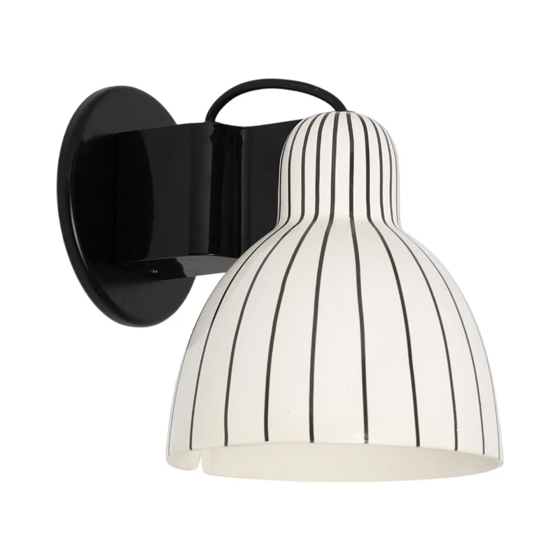 Venice Wall Light White/Gloss Black