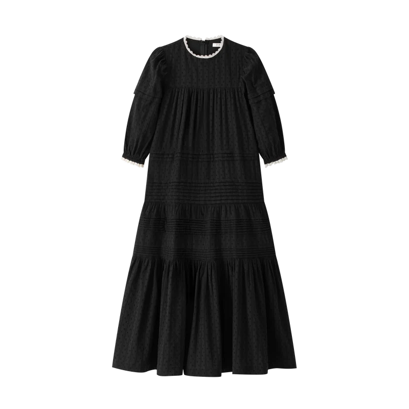 COCO BLANC BLACK TIERED MAXI DRESS [FINAL SALE] 10