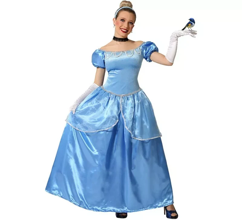 Disfraz de Princesa azul para mujer M-L