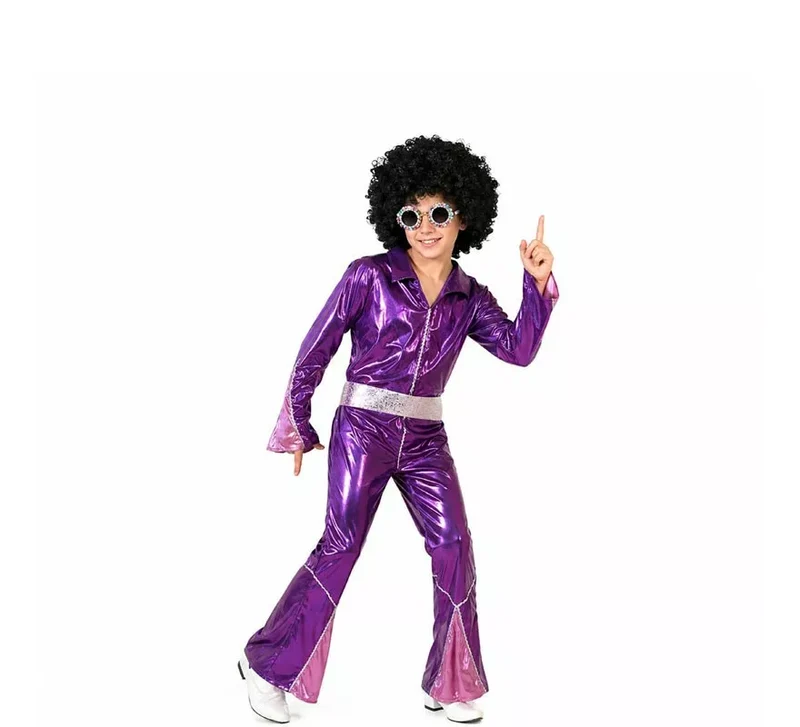 Disfraz de Disco Fucsia para hombre XS-S