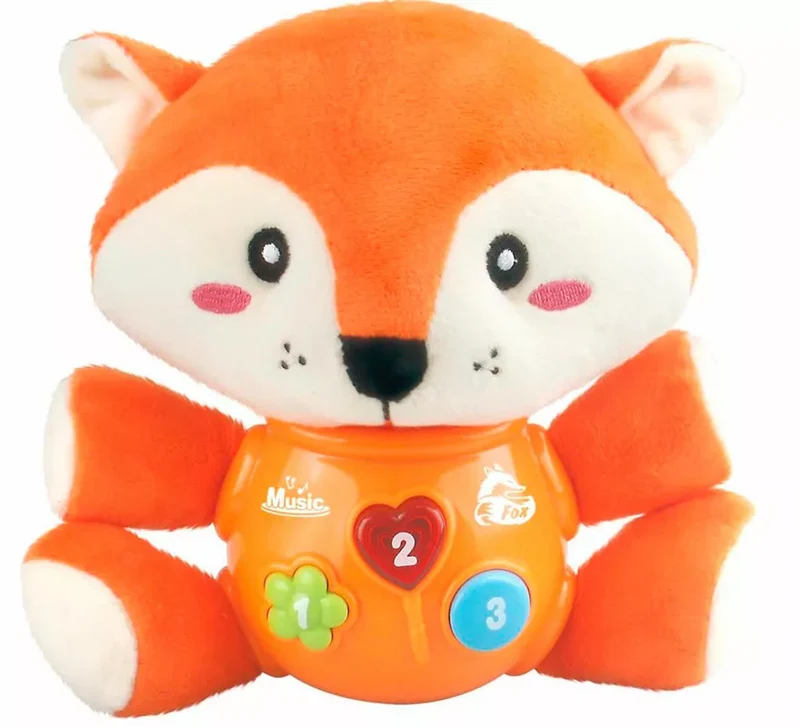 Zorro Musical de Peluche con Luz y Sonido de 24 cm Sin talla