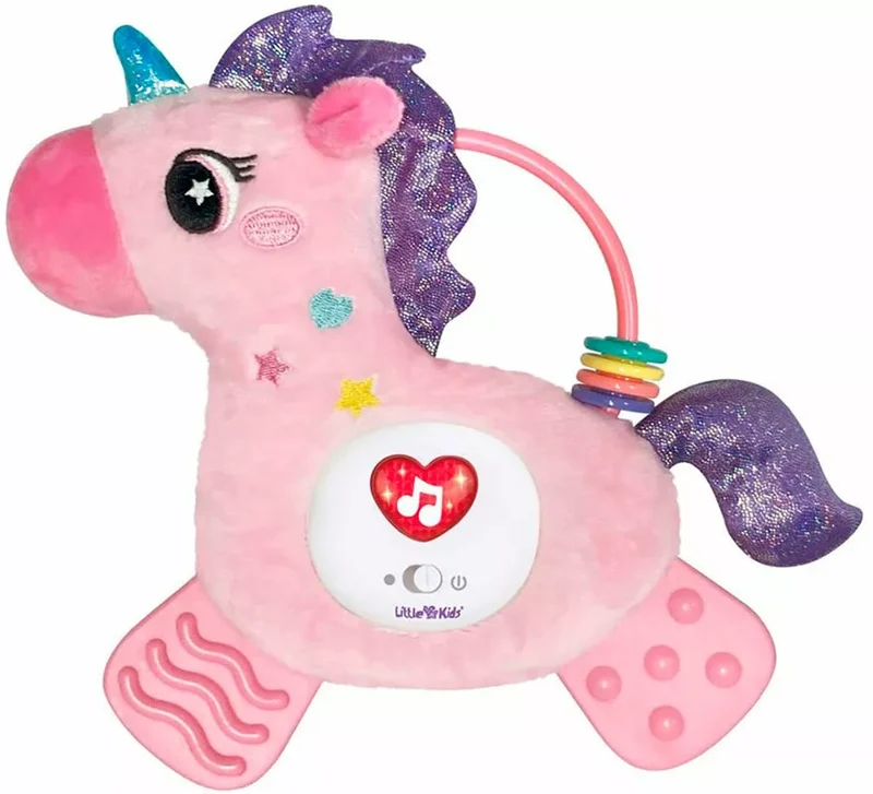 Unicornio Musical rosa con Luz y Sonido de 24 cm Sin talla