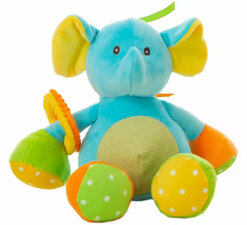Elefante de Peluche turquesa infantil de 26 cm Sin talla