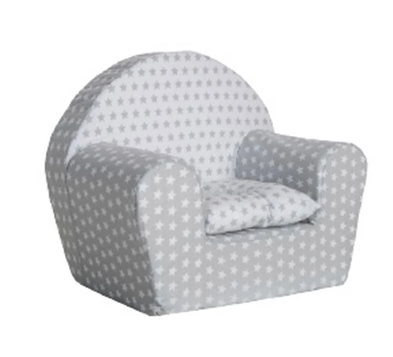 Sillón Estrellas gris y Blanco con Cojín T.Única
