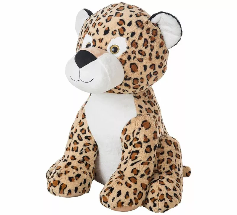 Leopardo Jon de Peluche marrón de 80 cm Sin talla