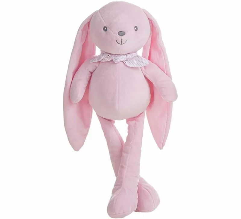 Conejito Orejas de Peluche rosa de 30 cm Sin talla