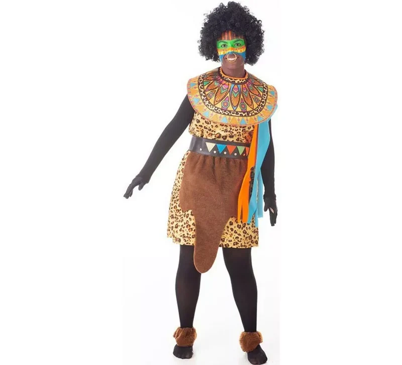 Disfraz de Africano de Tribu para mujer XL