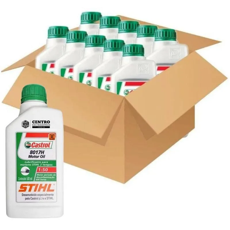 Kit 10 Unidades De Óleo 2t Stihl 500ml Para Motores Á Gasolina