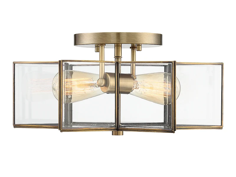 Meridian Two Light Semi-Flush Mount