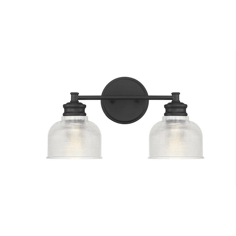 Meridian Two Light Bathroom Vanity Light Matte Black