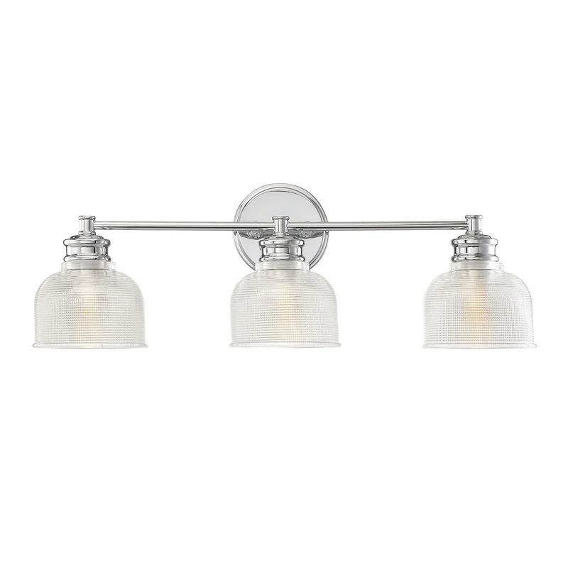 Meridian Three Light Bathroom Vanity Light Chrome