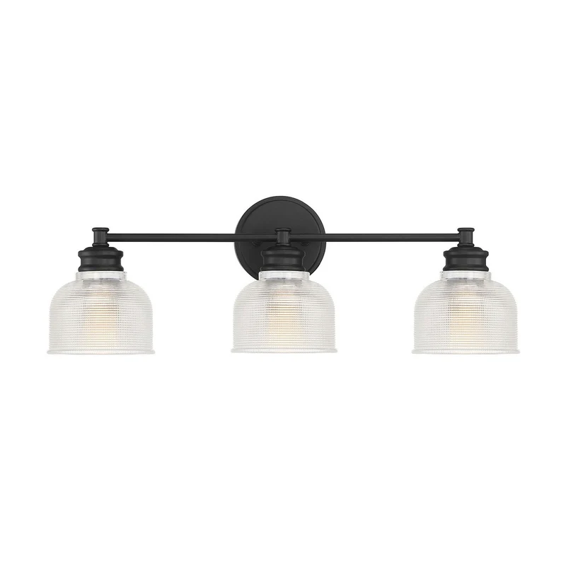 Meridian Three Light Bathroom Vanity Light Matte Black