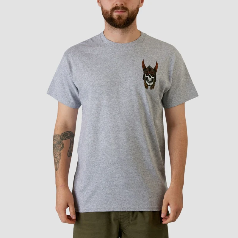 Powell Peralta Andy Anderson Skull T-Shirt Sport Grey Medium / Sport Grey