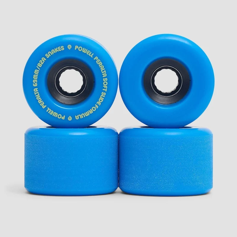 Powell Peralta Snakes 82A Soft Slide Skateboard Wheels Blue 69mm 69mm / Blue
