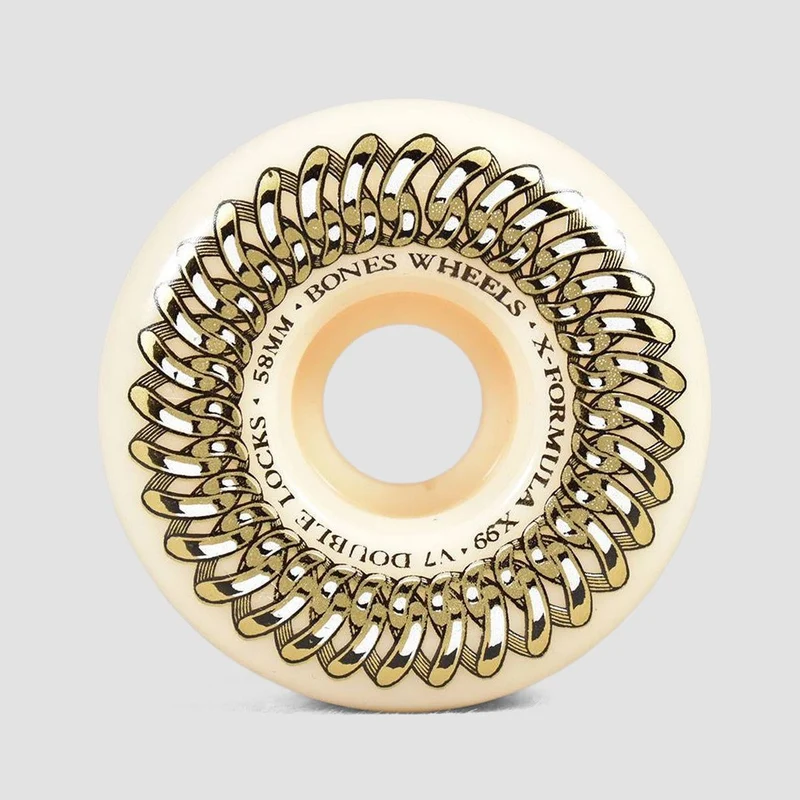 Bones X-Formula Double Lock V7 99A Skateboard Wheels White 58mm 58mm / White