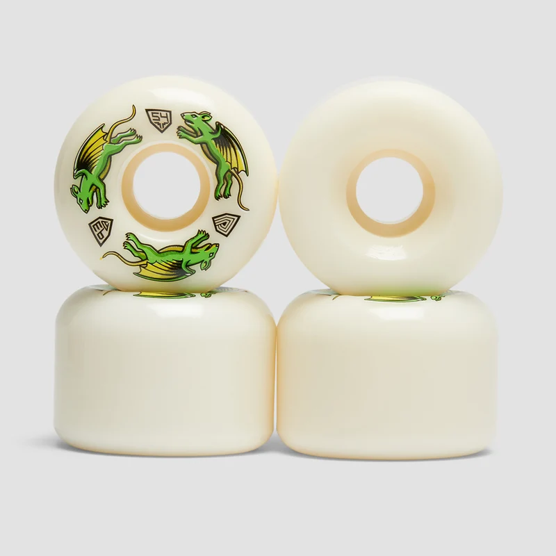 Powell Peralta Dragon Formula Nano Rats 93A A2 Skateboard Wheels White 54x39mm 54mm / White