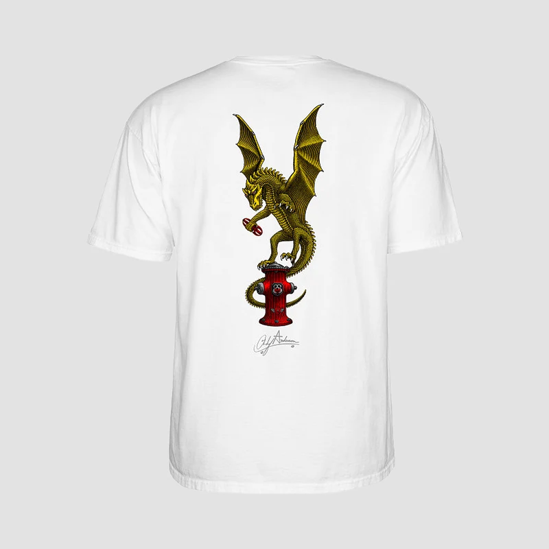 Powell Peralta Andy Anderson Vajra T-Shirt White Medium / White