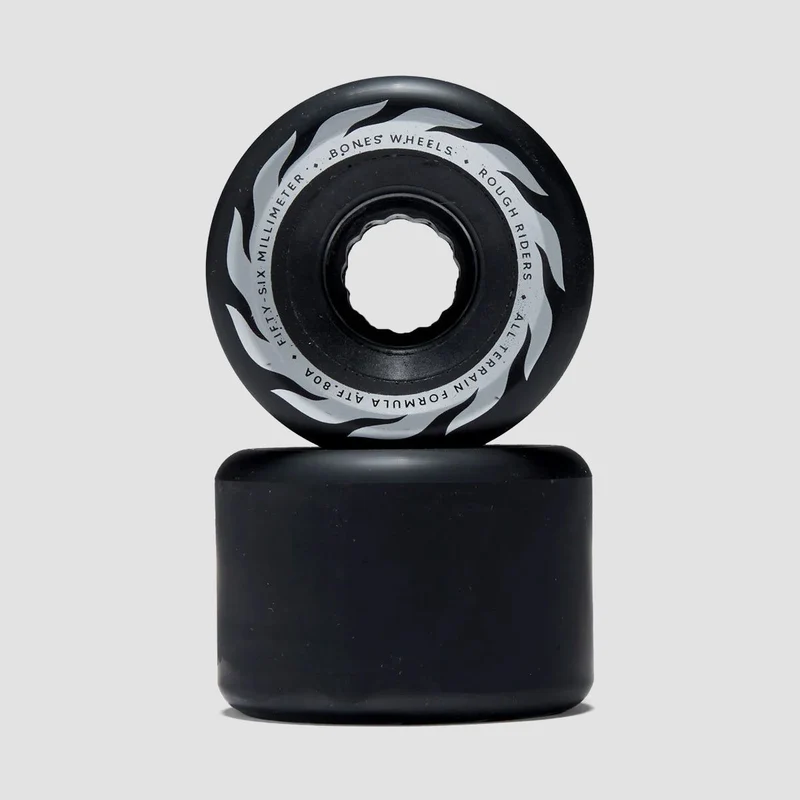 Bones Rough Riders Eternal Flame 80A ATF Skateboard Wheels Black 56mm 56mm / Black