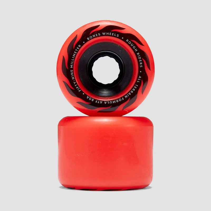 Bones Rough Riders Eternal Flame 80A ATF Skateboard Wheels Red 59mm 59mm / Red